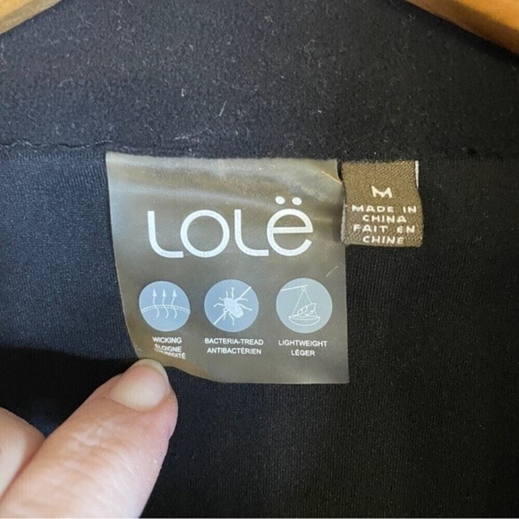 LOLE women’s athletic jacket 1/4 zip black size medium - Picture 3 of 8